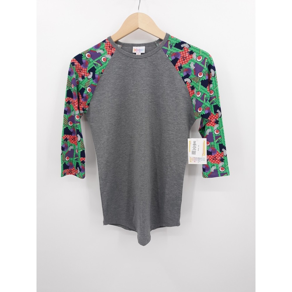 NWT LuLaRoe Randy gray/green/pink print size XS